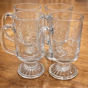 Princess House Clear Glass Mug Set